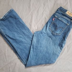 Levi Perfectly Slimming 512 Bootcut Womens Blue Jeans Size 4x32  Med Wash Faded